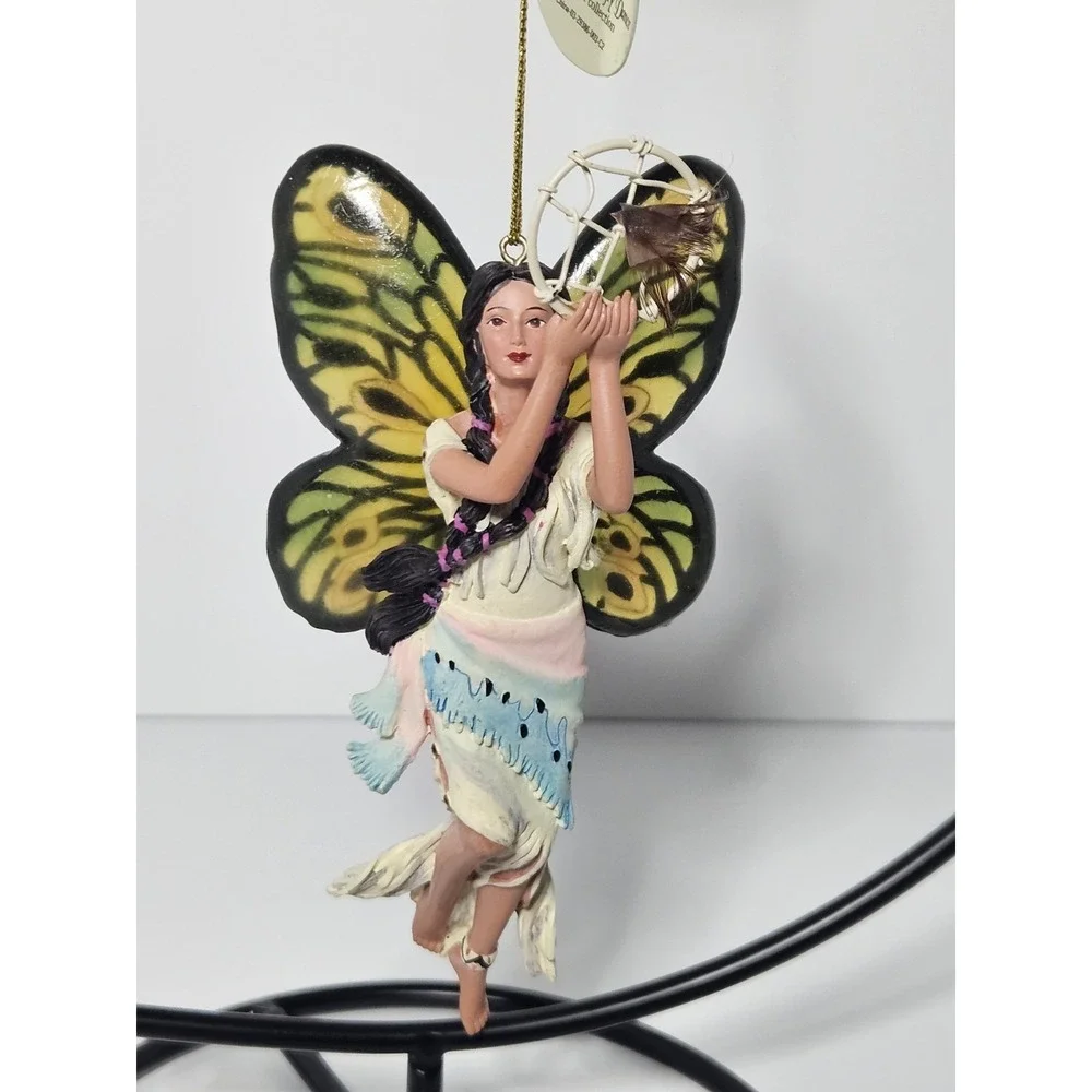 Vtg Ashton Drake Dream Catchers Vigil Spirit of the Butterfly Dance Ornament '03